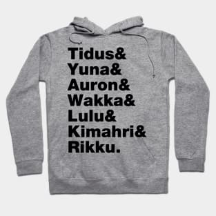 Final Fantasy 10 Characters (Black Text) Hoodie